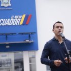 El presidente Daniel Noboa en entrega de UPC  la Policía Nacional.