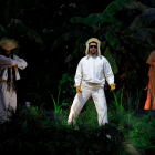 Bad Bunny en el Coliseo de Puerto Rico el sábado 20 de septiembre, en San Juan, en la función adicional (la 31) del cierre de su residencia "No me quiero ir de aquí: Una más", transmitida en plazas, cines y locales de la isla a través de la plataforma Amazon Music.