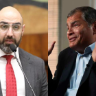 Mario Godoy (i) y Rafael Correa se enfrentaron en redes sociales.