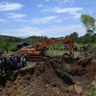 Maquinaria se utilizó durante el operativo de búsqueda de los mineros en Colombia.
