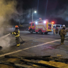 El bloqueo interrumpió el tránsito.