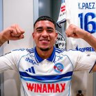 kendry Páez celebró su primer gol con Racing de Estrasburgo.