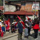 Campesinos del Azuay se concentraron en la Y de Sayausí en respaldo al Paro Nacional