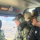 Ministros del Bloque de Seguridad sobrevolaron Otavalo mientras continúan las protestas