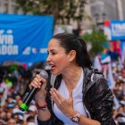 La presidenta de la Revolución Ciudadana, Luisa González.