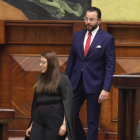 Gonzalo Albán fue censurado y destituido por la mayoría oficialista.