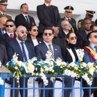 El presidente del Consejo de la Judicatura en un evento, junto con el presidente Daniel Noboa.