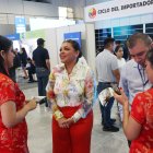 Magaly Caicedo, presidenta de la Cámara de Comercio Ecuatoriano-China, en ExpoChina 2025.