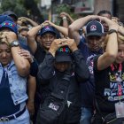 Funcionarios públicos también participaron del simulacro.