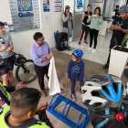 Medida. La inauguración del estacionamiento de bicicletas se realizó en el contexto de la Semana de la Movilidad,