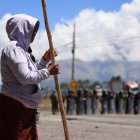 Las marchas que se han dado en las vías de Otavalo.