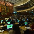 Un proceso de votación en la Asamblea Nacional cuando se votó por una ley.