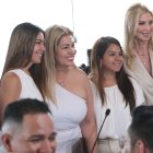 Figuras. De las cuatro concejalas que aparecen en la foto, solo Tatiana Coronel (izq) respondió a EXPRESO.