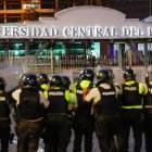 El Metro de Quito cerró la estación de la Universidad Central del Ecuador, después de los enfrentamientos entre la policía y manifestantes.