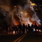 Imagen real y verificada del paro nacional 2025, que muestra a los manifestantes durante las protestas en las calles de Ecuador