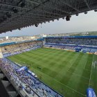 Guayaquil, Domingo 24 de octubre de 2021 En el estadio George Capwell, se enfrentan Emelec vs Barcelona por la fecha #11 de la serie A del campeonato nacional de fútbol, Liga Pro Betcris. Fotos:César Muñoz/API