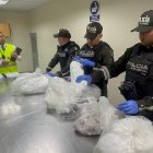 Policía interviene cargamento que escondía cangrejos rojos.