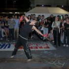 El actor y bailarín Omar Aguirre fue el primer en participar en el Plantón Cultural