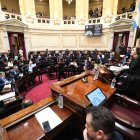 El Senado de Argentina de senadores durante un debate en el Congreso el jueves, 2 de octubre de 2025, en Buenos Aires (Argentina).