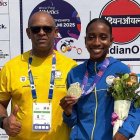 Kiara Rodríguez ganó su segunda medalla de oro en el Mundial de Paratletismo de Nueva Delhi. Su entrenador es el cubano Bernardo Valdés.