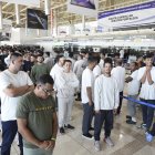 Un grupo de 180 migrantes venezolanos deportados desde Estados Unidos retornó a su país en un avión de la nación norteamericana, a finales de septiembre del 2025.