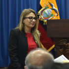 La vocera de Carondelet dio breves declaraciones sobre el SOTE, bono y la deportación del periodista español.