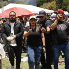 La ministra de Gobierno, Zaida Rovira, en una concentración desarrollada en El Arbolito, el domingo 5 de agosto del 2025.