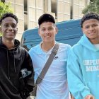 Darwin Guagua, Jordy Alcívar y Patrick Mercado jugadores de Ecuador.