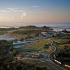 Panorama. Así lucía, en febrero de 2019, la construcción del proyecto de desarrollo costero de Mandalika.