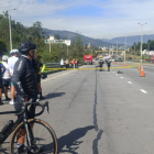 El ciclista fue atropellado en la Ruta Viva, a la altura del escalón de Tumbaco.