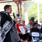 El presidente Daniel Noboa en entrega de incentivos, en la Sierra.