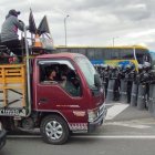 El ECU 911 reporta cierres en vías de Imbabura y Pichincha por el paro nacional.