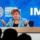 La directora gerente del FMI, Kristalina Georgieva, ofreció una rueda de prensa, en Washington.