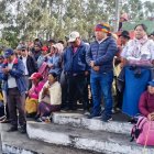 Marlon Vargas, presidente, y Ercilia Castañeda, vicepresidenta de la Conaie, recorrieron la zona norte del país junto a Denisse de la Cruz, presidenta del Pueblo Kayambi, el pasado 1 de octubre.