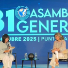 En una de las charlas de la 81ª asamblea de la SIP.