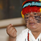 El líder de la Conaie, Marlon Vargas, anunció el fin del paro nacional.