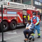 El simulacro fue organizado por una institución bancaria privada, en pleno centro de Guayaquil.