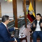 El presidente Daniel Noboa fue entrevistado por el periodista Fernando del Rincón, en Latacunga, el jueves 23 de octubre.