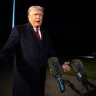 El presidente de Estados Unidos, Donald Trump, en una rueda de prensa en la Casa Blanca.