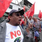 La marcha de Unidad Popular en Guayaquil fue en el mercado San Vicente de Paúl.