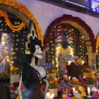 El altar de día de muertos dedicado a los exfutbolistas Diego Armando Maradona, Pelé y Antonio ‘Tota’ Carbajal.