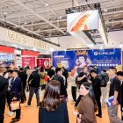 El pabellón de Ecuador en la feria China Fisheries & Seafood Expo 2025.