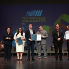 El presidente Daniel Noboa en su visita con migrantes en Nueva York.