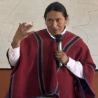 Alberto Ainaguano, presidente de la Ecuarunari, anunció que la Conaie y organizaciones sociales llegarán a Quito el próximo 13 de noviembre.