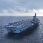 Captura de pantalla de un vídeo del Ministerio de Defensa de China, muestra al tercer portaaviones chino, el Fujian, realizando pruebas de mar en una ubicación desconocida.