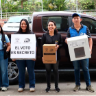 En el simulacro del Voto en Casa, desarrollado el 7 de noviembre del 2025, rumbo a la consulta popular y referéndum.
