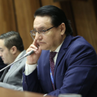 Fernando Villavicencio, candidato presidencial asesinado en 2023, durante uno de sus últimos actos públicos.