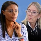 La exfiscal Diana Salazar y la asambleísta y madre del presidente, Annabella Azín.