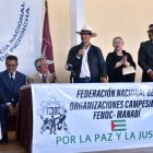 La Fenoc ofreció una rueda de prensa en Quito para anunciar su posición ante la Consulta 2025.