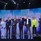 Candidatos a la Presidencia de Chile, en el último debate antes de las presidenciales del 16 de noviembre.